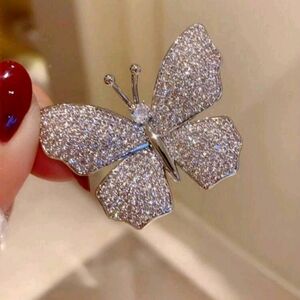 Silver Butterfly Brooch